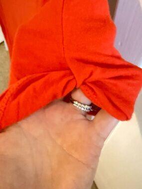 Bright Red Knot Sleeve Top